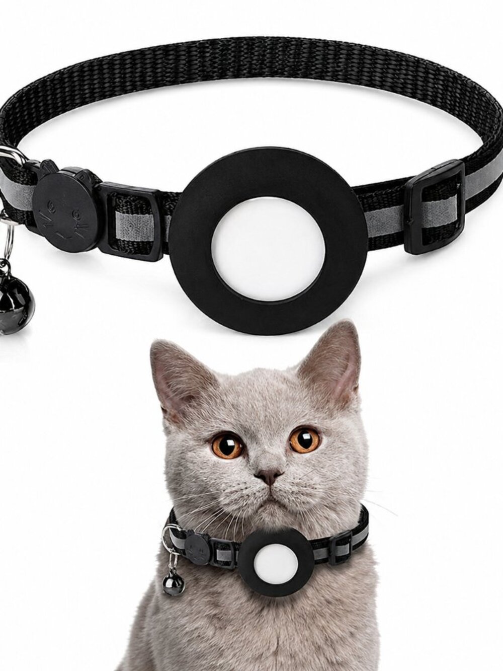 Airtag Reflective Collar for Pets Secure and Visible Safety Accessory